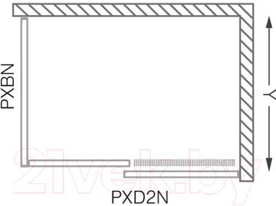 Душевая стенка Roltechnik Proxima Line PXBN/100 (хром/прозрачное стекло)