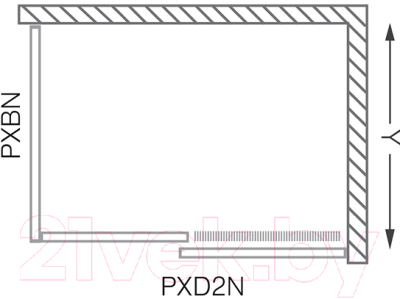 Душевая стенка Roltechnik Proxima Line PXBN/80 (хром/прозрачное стекло)
