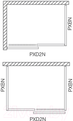 Душевая стенка Roltechnik Proxima Line PXBN/80 (хром/прозрачное стекло)