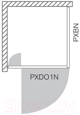 Душевая стенка Roltechnik Proxima Line PXBN/80 (хром/матовое стекло)