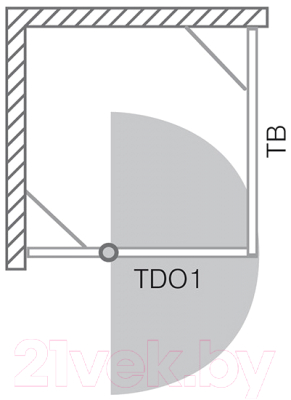 Душевая стенка Roltechnik Tower Line TB/90 (сатин/прозрачное стекло)