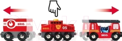 Элемент железной дороги Brio Пожарный поезд 33844