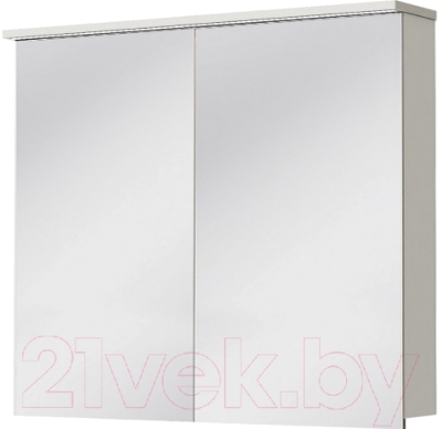 Шкаф с зеркалом для ванной Ювента Monza MnMC-80 (белый)