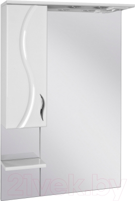 Шкаф с зеркалом для ванной Ювента Briz БШН32-65 (белый, левый)