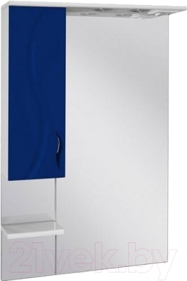 Шкаф с зеркалом для ванной Ювента Briz БШН32-65 (синий, левый)