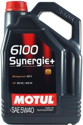 Моторное масло Motul 6100 Synergie + 5W40 / 103729 (5л)