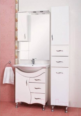 Шкаф-пенал для ванной Ювента Briz БШП2к (белый)