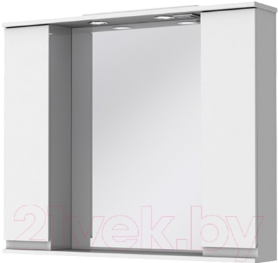 Шкаф с зеркалом для ванной Ювента Monika МШН33-100 (белый)