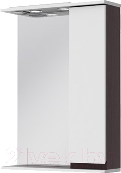 Шкаф с зеркалом для ванной Ювента Monika МШН33-75 (венге, правый)