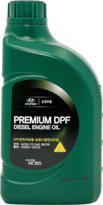 Моторное масло Hyundai/KIA Premium DPF Diesel 5W30 / 0520000120 (1л)