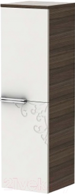 Шкаф-полупенал для ванной Ювента Sofia new СнП-100 (серо-коричневый)