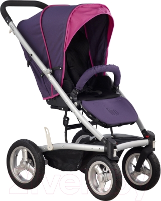Детская универсальная коляска Bebe Beni Igo 3 в 1 (фиолетовый/розовый)