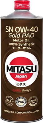 Моторное масло Mitasu Gold 0W40 / MJ-104-1 (1л)