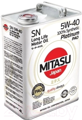 Моторное масло Mitasu Platinum 5W40 / MJ-112-4 (4л)