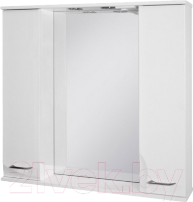 Шкаф с зеркалом для ванной Ювента Франческа ФШН33-100 (белый)
