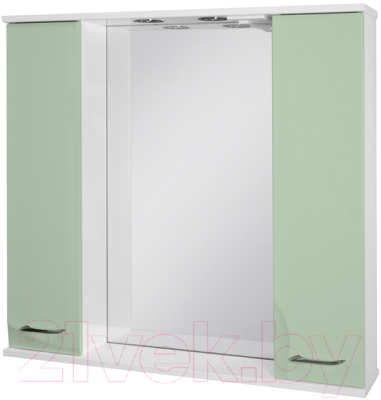 Шкаф с зеркалом для ванной Ювента Франческа ФШН33-87 (салатовый)