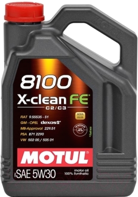 Моторное масло Motul 8100 X-сlean FE 5W30 / 104776 (4л)