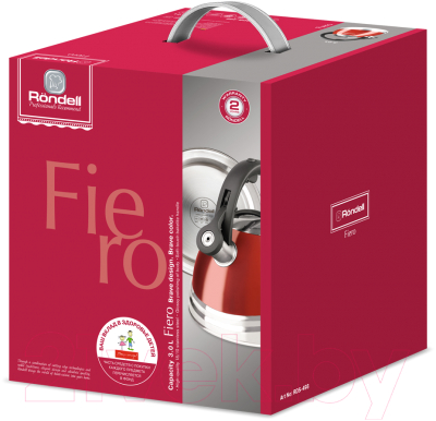 Чайник со свистком Rondell RDS-498 (красный)