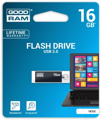 Usb flash накопитель Goodram UCU2 16GB (UCU2-0160K0R11) (черный)
