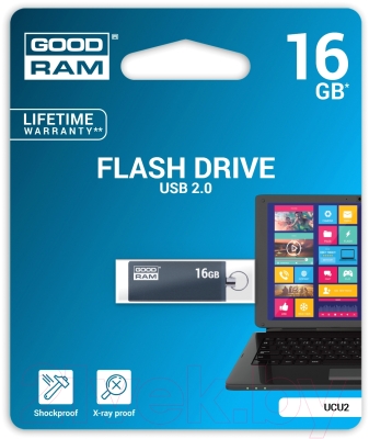 Usb flash накопитель Goodram UCU2 16GB (графитовый) (UCU2-0160E0R11)