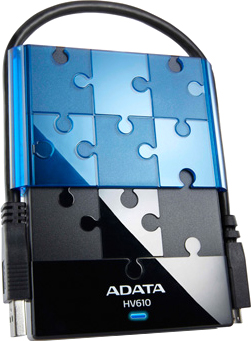Внешний жесткий диск A-data DashDrive HV610 1TB Black (AHV610-1TU3-CBKBL) - общий вид