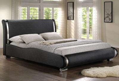 Двуспальная кровать Королевство сна Afrodita 160x200 (черная, без основания) - общий вид
