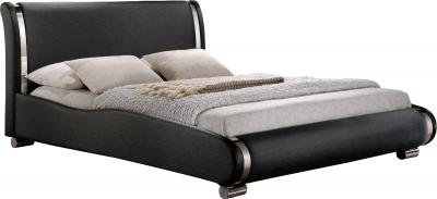Двуспальная кровать Королевство сна Afrodita 160x200 (черная, без основания) - общий вид
