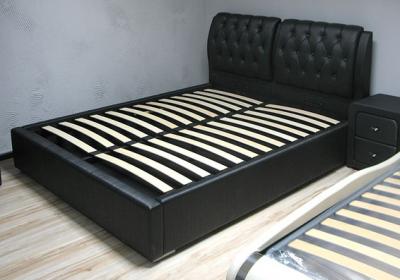 Двуспальная кровать Королевство сна Sophia 180x200 (черная, с подъемным механизмом) - общий вид