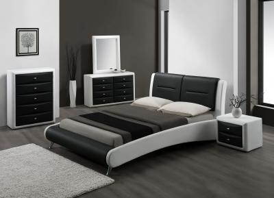 Двуспальная кровать Королевство сна Gitzo 160x200 (черно-белая) - в интерьере
