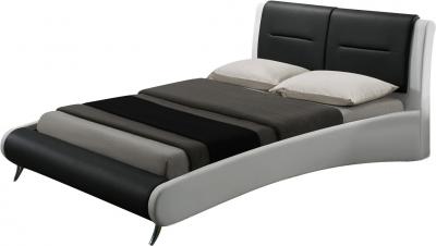 Двуспальная кровать Королевство сна Gitzo 160x200 (черно-белая) - общий вид