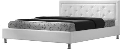 Полуторная кровать Королевство сна Fancy 140x200 (белая с кристаллами) - общий вид