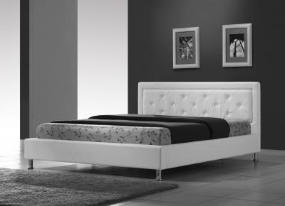 Двуспальная кровать Королевство сна Fancy 160x200 (белая с кристаллами) - общий вид