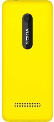 Мобильный телефон Nokia Asha 206 Dual Yellow - задняя панель