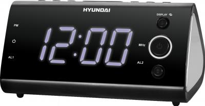 Радиочасы Hyundai H-1551  (Black-Purple) - общий вид