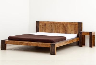 Двуспальная кровать Королевство сна Tibet 160x200 (натуральная акация с черным) - общий вид