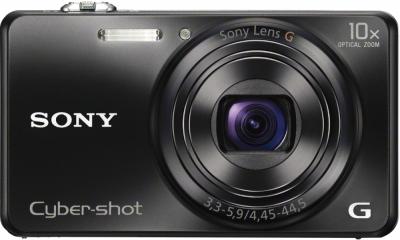 Компактный фотоаппарат Sony Cyber-shot DSC-WX200 Black - вид спереди