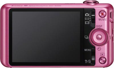 Компактный фотоаппарат Sony Cyber-shot DSC-WX60 Pink - вид сзади