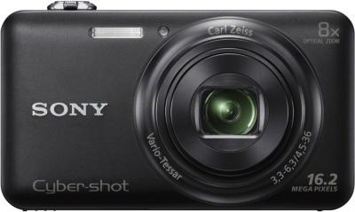Компактный фотоаппарат Sony Cyber-shot DSC-WX60 Black - вид спереди