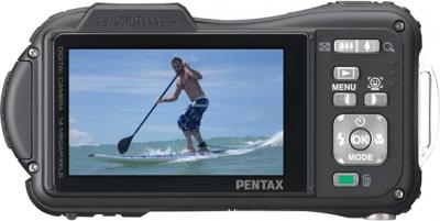Компактный фотоаппарат Pentax WG-10 Black - вид сзади
