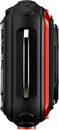 Компактный фотоаппарат Pentax WG-10 Black-Red - вид сбоку