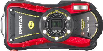 Компактный фотоаппарат Pentax WG-10 Black-Red - общий вид