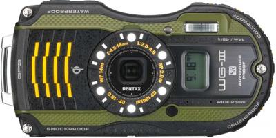 Компактный фотоаппарат Pentax WG-3 GPS Green-Black - общий вид