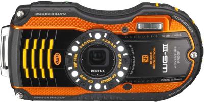 Компактный фотоаппарат Pentax WG-3 Black-Orange - общий вид