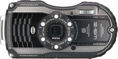 Компактный фотоаппарат Pentax WG-3 Black-Gray - вид спереди