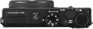 Компактный фотоаппарат Nikon Coolpix P330 Black - вид сверху