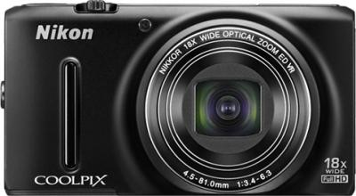 Компактный фотоаппарат Nikon Coolpix S9400 Black - вид спереди