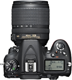 Зеркальный фотоаппарат Nikon D7100 Kit 18-105mm - вид сверху