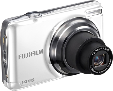 Компактный фотоаппарат Fujifilm FinePix JV500 White - общий вид