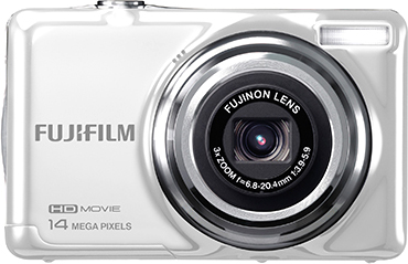 Компактный фотоаппарат Fujifilm FinePix JV500 White - вид спереди