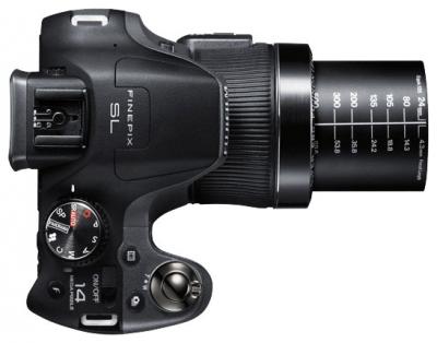 Компактный фотоаппарат Fujifilm FinePix SL310 Black - вид сверху